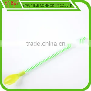 pp Drinking Straws Spiral Drinking Straws With Spoon Straw thumbnail-4