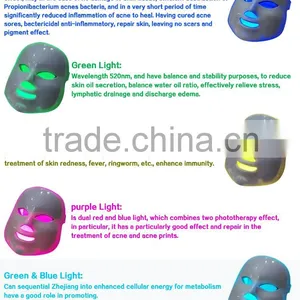 7 Color PDT Mask Led Photodynamic Skin care Light Therapy For Skin Rejuvenation CE Yellow 590 Nm thumbnail-2