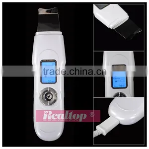 Electric Facial Cleanser LCD Screen Rechargeable Ultrasonic Waves Ion Ems Massage Face Skin Scrubber Peeling Machine thumbnail-3