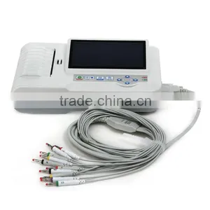 Hot Sale Portable Digital 6-channel Software Electrocardiograph 7 Inch Color Touch Screen ECG Machine EKG Machine EKG-923-Shelly thumbnail-2