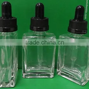 15ml,30ml,50ml e Liquid Square Glass Dropper Bottles thumbnail-1