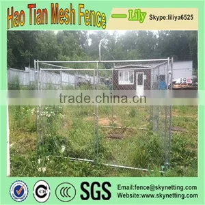 China Haotian Supplier Large Outdoor Chain Link Dog Kennel / Dog Cages, Welded Wire Dog Kennel / Pet Enclosure. thumbnail-2