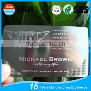 High Class Mirror Effect Stainless Steel Metal Business Card thumbnail-2