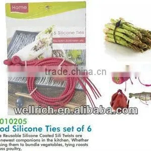 01010205 Food Silicone Ties Set of 6 thumbnail-1