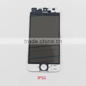 Front Cover Glass With Cold Press Cold Glue Frame With OCA With Original Polarizer for Iphone5 5s 5c thumbnail-2