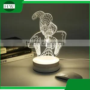 Acrylic Cartoon 3D Charging Charge Study Led Reading Eye Protection Desk Table Latern Lamp Light thumbnail-4