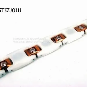 Valentine 's Day Gift Titanium Steel Bracelets Jewelry Embrossed Logo thumbnail-3