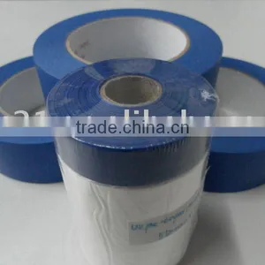 Blue UV Resistant Paper Taped Masking Film thumbnail-1