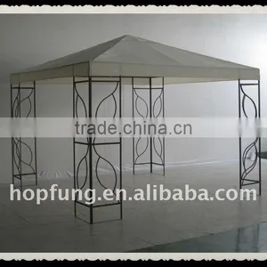 3*3*2.55M White Polyester Metal Frame Gazebo thumbnail-1