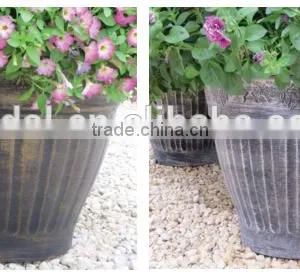 20" Floral Fluted Plantercheap Plastic Flower Pots Wholesale,western Style Flowerpots thumbnail-1