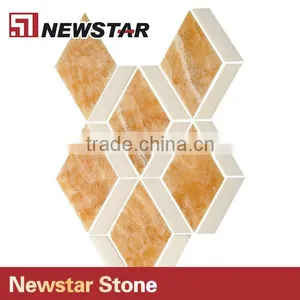 Newastar Yellow And Gold Marble Chinese Factory Cheap Price Mosaic Supplies thumbnail-5