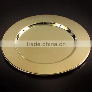 Gold Charger Plate/ Gold Show Plate/ Gold Wedding Table Plate thumbnail-3