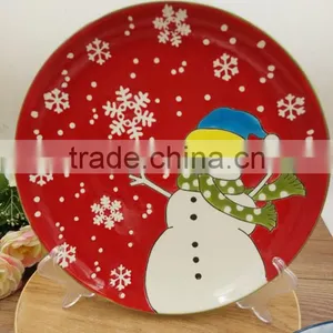 Haonai High Quality Promotion Christmas Bone China Plate thumbnail-5