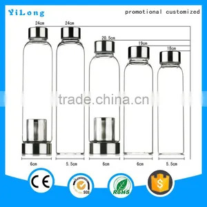 2016 New Item 500ml 750ml Clear Voss Water Glass Bottle,fruit Infuser Glass Water Bottle,unbreakable Glass Water Bottle thumbnail-3