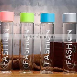 LOGO Printed Fashion 400ML Borosilicate Water Bottle, Custom Voss Water Glass Bottle Water Glass Bottle thumbnail-2