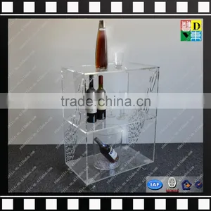Clear Acrylic Serving Cart Glass Moving Trolley From Shenzhen Yidong thumbnail-6