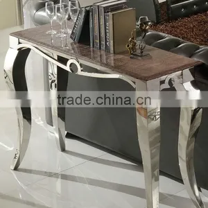 Modern Stainless Steel Marble Console N132 thumbnail-1