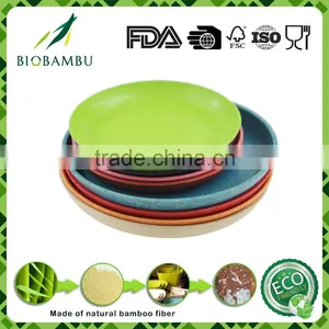 OEM Available Diswasher Safe Green Lifestyle Bamboo Fiber Serving Tray thumbnail-1