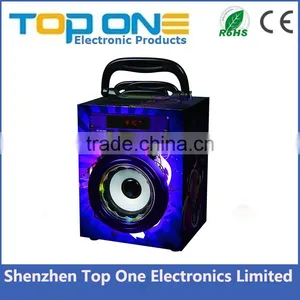 High Quality Cheap Price USB Disk TF Card FM Radio Support Portable Wooden Speaker thumbnail-2