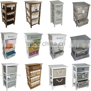 Kitchen Wall Hanging Cabinet Shelf With 3 Colorful Drawers thumbnail-3