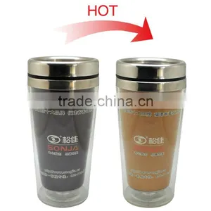 China Gift Item Stainless Steel Inside and Plastic Outside Cup for Sale thumbnail-1