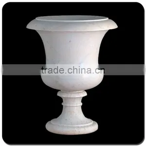 China Cheap Garden Landscaping White Marble Flower Pot thumbnail-2
