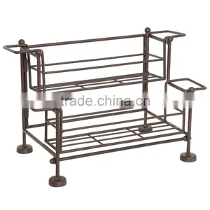 Metal Kitchen Scroll Condiment Holder Shelf thumbnail-1