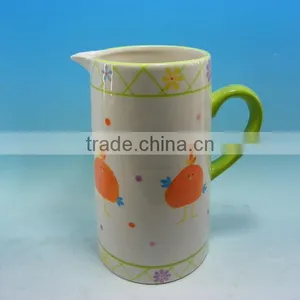 Big Ceramic Water Kettle for Easter Chicken Ornaments thumbnail-1