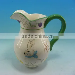 Rabbit Decoration Ceramic Kettle Jug thumbnail-1