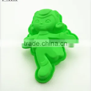 11179 Sweet Girl Shape Cake Decoration Fondant Silicone Mold thumbnail-1