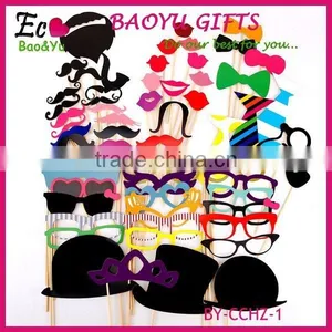 58Pcs/Set Fashion Funny Photo Booth Props Hat Mustache On A Stick Wedding Birthday Party Favor Wedding Props Wedding Decoration thumbnail-1