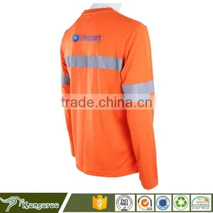 V-Neck High Visibility Fluorescent Reflective Tape T-Shirt thumbnail-6