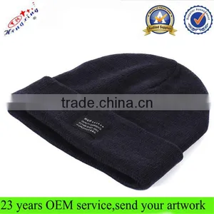Wholesale 100% Acrylic Beanie Hat/cuffed Custom Logo Beanie Hat/slouch Free Knit Beanie Winter Hat thumbnail-1