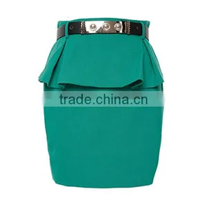 Plain/simple Pencil Women Short Skirts With Exposed Back Zip thumbnail-2