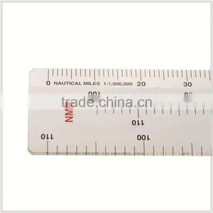 Nautical Miles Scale Ruler, 2.5mm Thickness Military Nautical Straight Ruler for Measuring, Echelle 1/1000 000 # KNM-5 thumbnail-3
