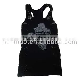 Women's Fashion Beaded Lace Top Cami Tank thumbnail-1