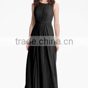 MGOO 2016 Formal Occasions Pleated Chiffon Maxi Dress Pictures Of Latest Gown Plain Elegant Prom Dress thumbnail-3