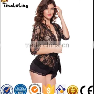 New Sexy Lingerie Manufacture Teddy Conjoined Sexy Appeal Tights Lingerie Set Sleepwear Underwear Uniform Costume thumbnail-3