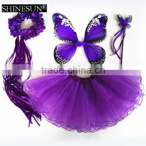 Wholesale Lovely Butterfly Fairy Wings Tutu Costume Sets thumbnail-6