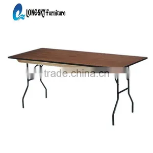 High Quality Plywood Folding Long Table/plywood Rectangular Banquet Table thumbnail-3