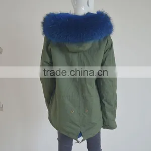 Myfur High Quality Removable Faux Fur Lining Matched Color Raccoon Fur Hood thumbnail-6