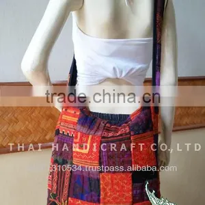 Thai Embroidered HMONG Hill Tribe Patchwork Fabric Tote Hand Bag thumbnail-1