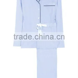 Piped Cotton Pajama Set thumbnail-1