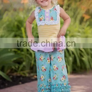 Baby Boutique Clothing Giggle Moon Remake Kids Lace Pants Wholesale Baby Smocked Dresses thumbnail-3