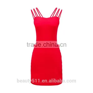New Ladies Fashion Dress 2017 Design Elastic Waist Wine Dress SD22 thumbnail-5