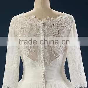 Wedding Sexy Sweetheart Lace Mermaid Wedding Bridal Dress for Bride Strapless Three-Quarter Sleeve Bridal Gowns AS43201 thumbnail-5