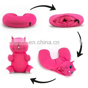 Animal U Shape Cushion Pillow Wholesale 2 in 1 Soft Plush Penguin Toy Personalized Rest Travel Car Neck Pillow thumbnail-6
