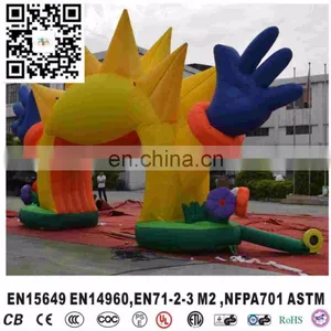 Smiling Sun Flower Inflatable Arch Buildings Rainbow Arch For Advertising thumbnail-3