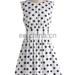 Summer Rockabilly Polka Dot Dress Pinup Polka Dot Wiggle Pencil Dress thumbnail-4