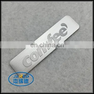 Wholesale Embossed Logo Custom Brushed Metal Badges From China thumbnail-1